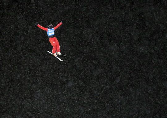 The evening aerials competition provided some stunning shots