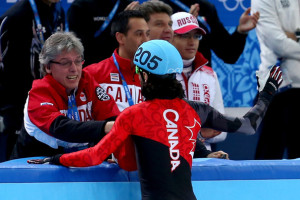 Yves Hamelin talks to son Charles