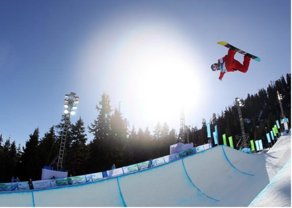 Liu Jiayu in action at the 2010 Olympics in Vancouver, where she finished 4th