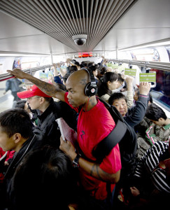 Stephon Marbury on the Beijing subway