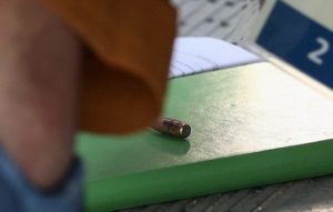 One of the military grade bullets found at the equestrian venue